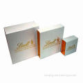 Cosmetic Packing Boxes, Hot Stamping, Made of Special Shiny Gold Card Paper